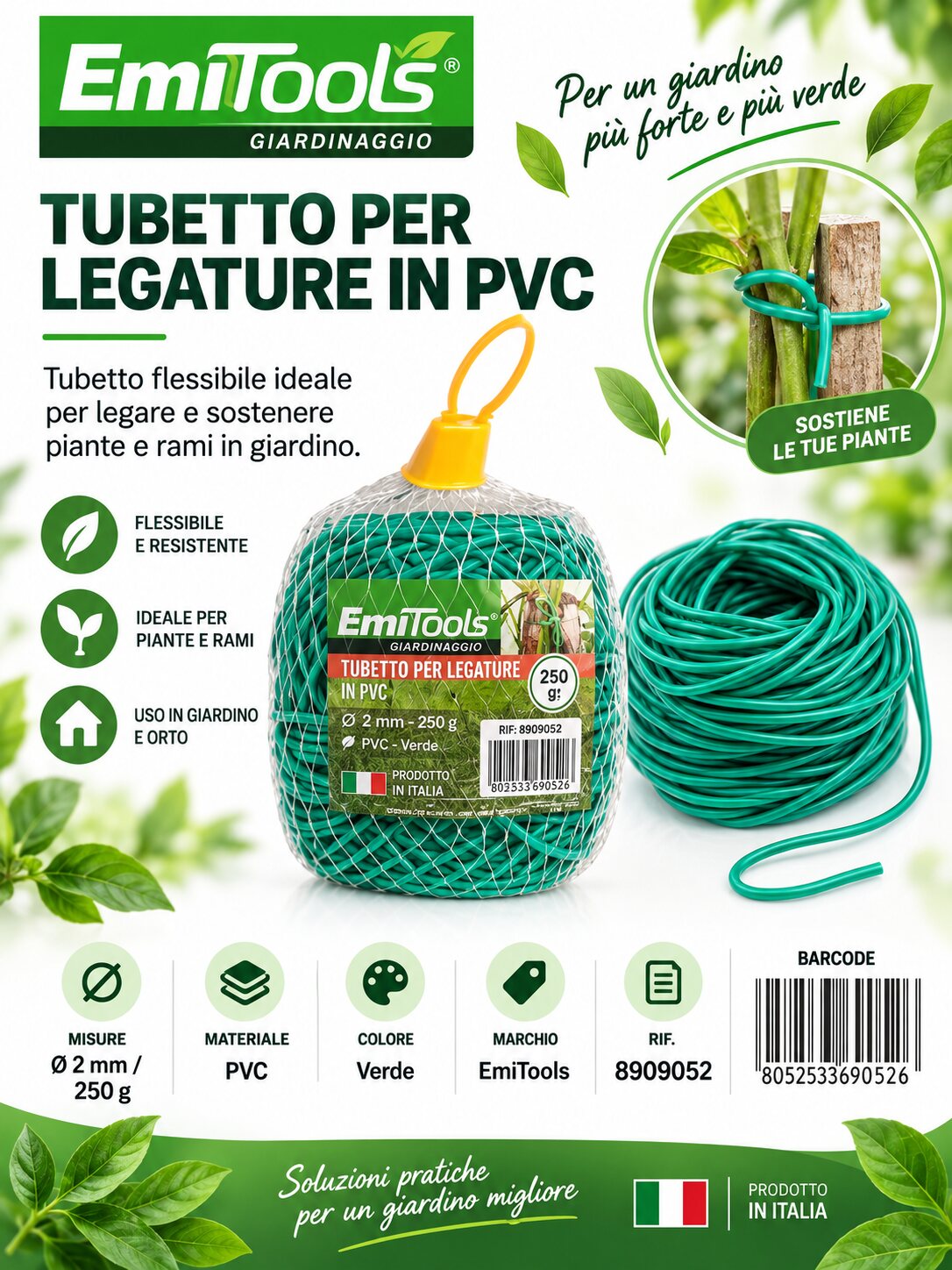 TUBETTO PER LEGATURE IN PVC 2MM 250GR