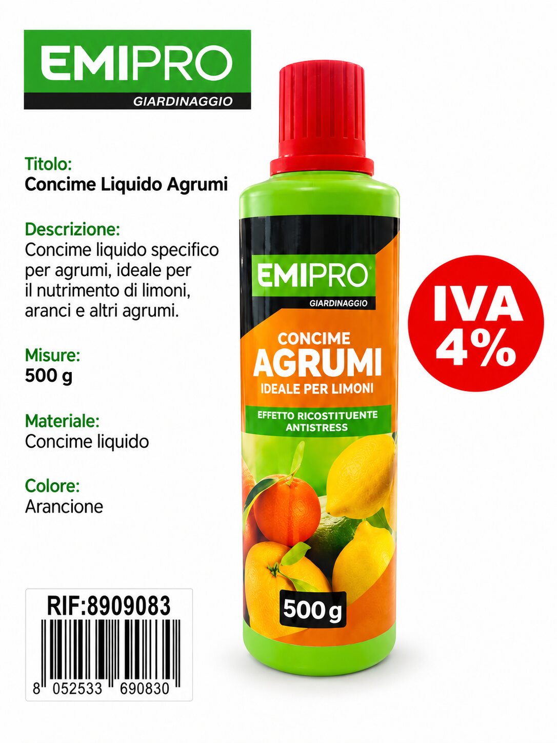 CONCIME LIQUIDO AGRUMI 500G