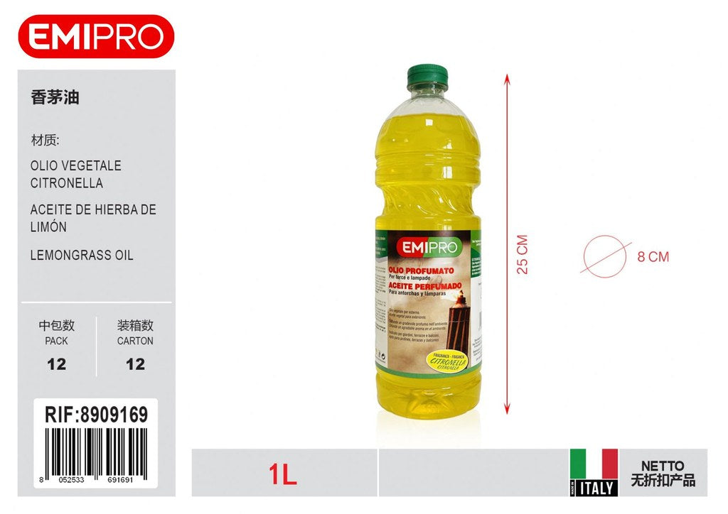 OLIO VEGETALE CITRONELLA 8X25