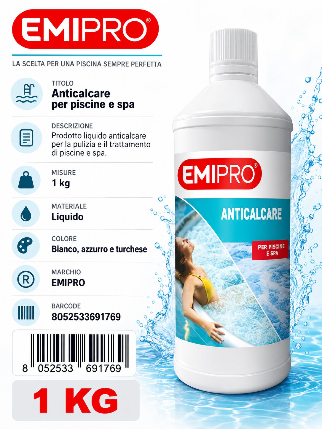 Anticalcare Per vasche Idromassaggio 1 kg
