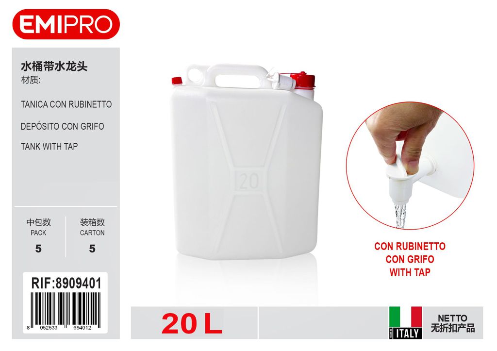 TANICA 20L CON RUBINETTO
