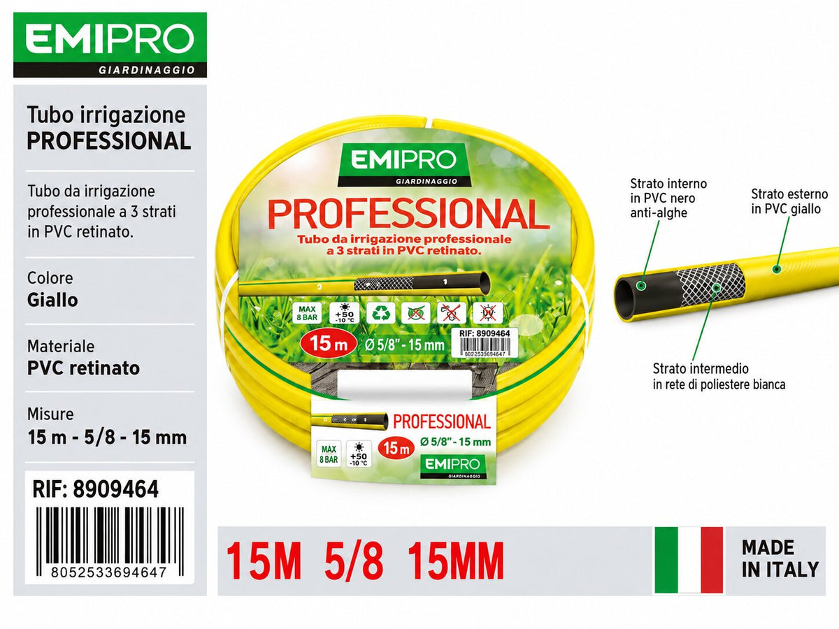 TUBO IRRIGAZIONE PROFESSIONAL 5/8 M.15