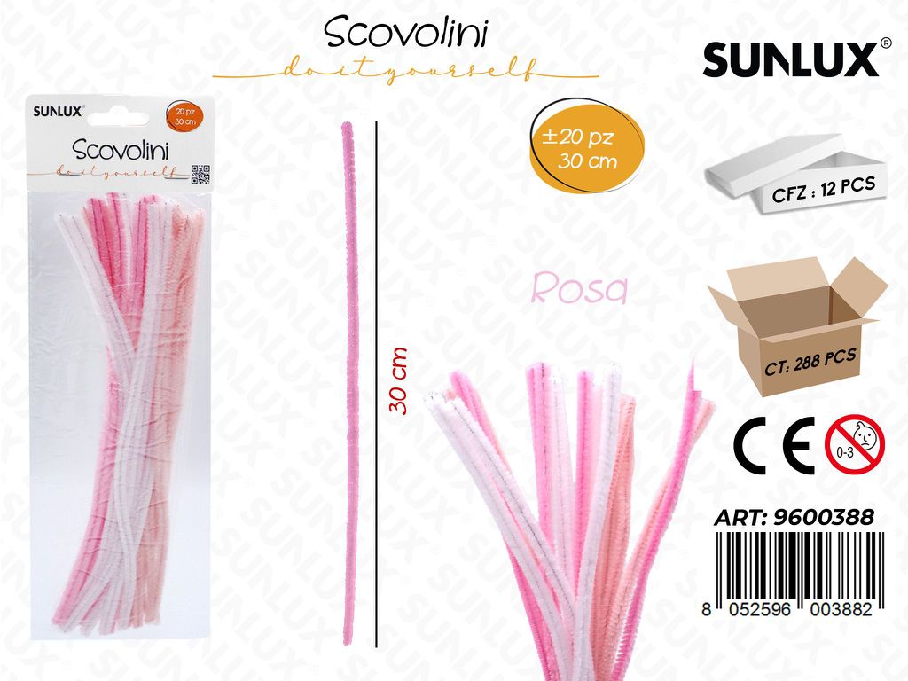Sunlux Scovolini Rosa Ass. 20PCS 30CM