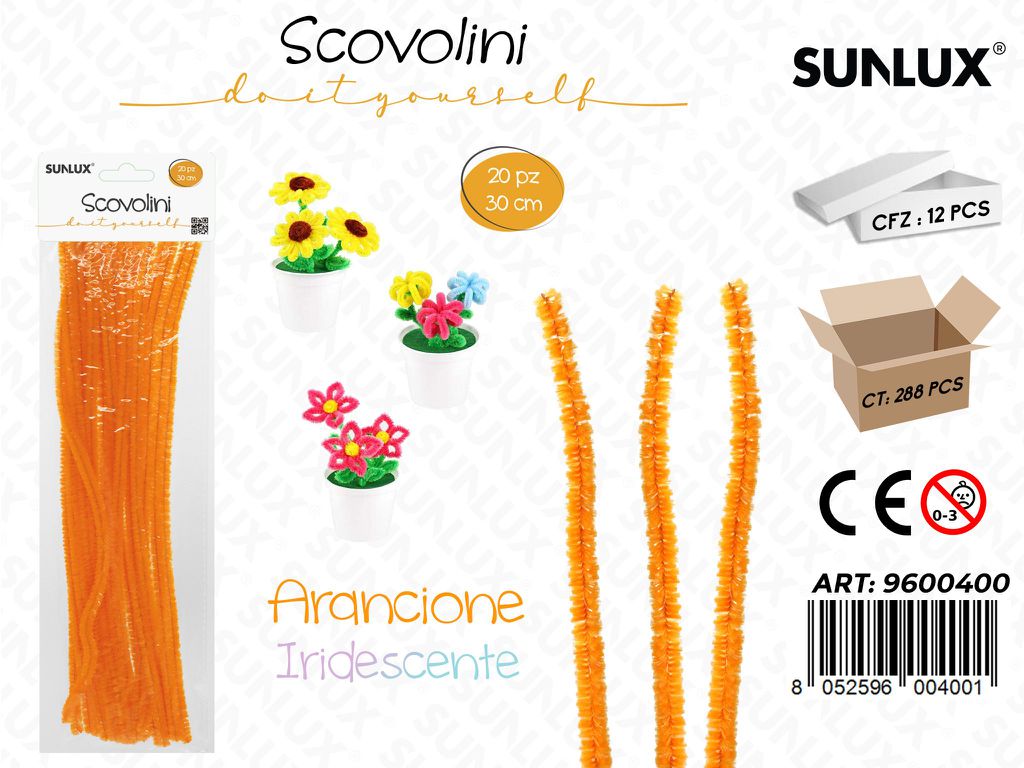 Sunlux Scovolini Diy Aranc. Iridesc. 20PCS 30CM