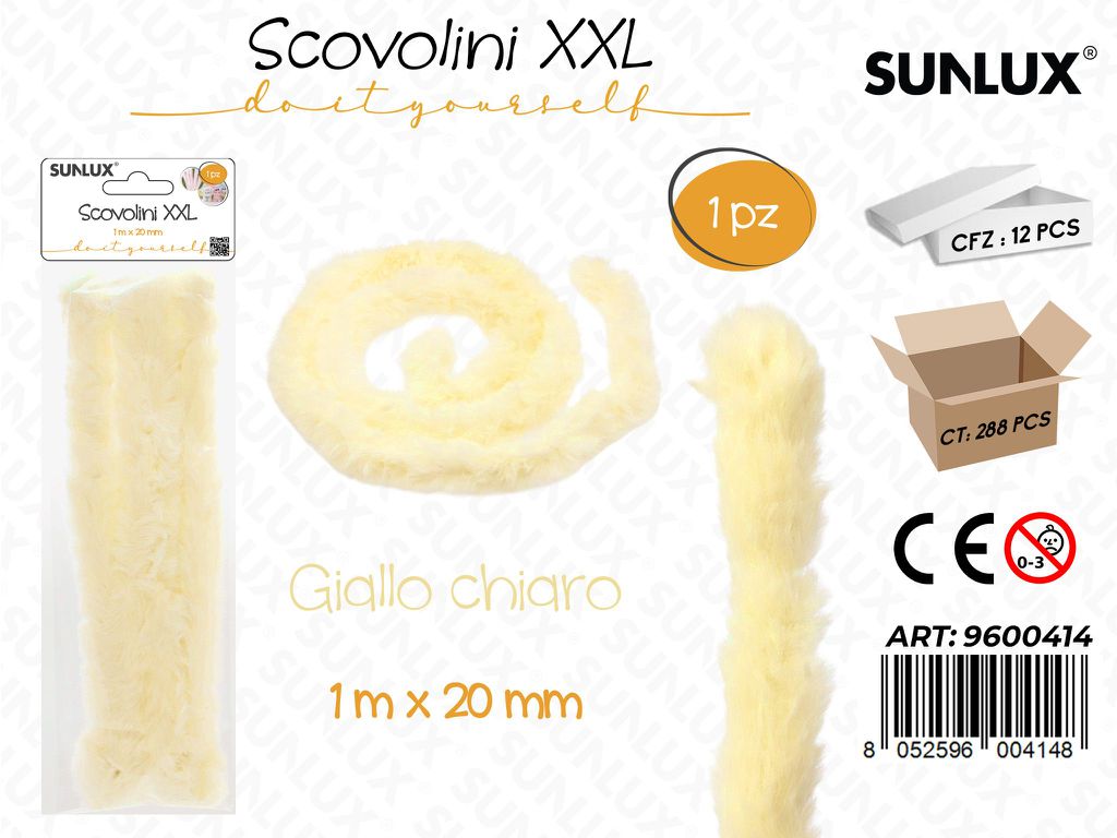 Sunlux Scovolini Xxl Giallo Ch. 1MT*20MM