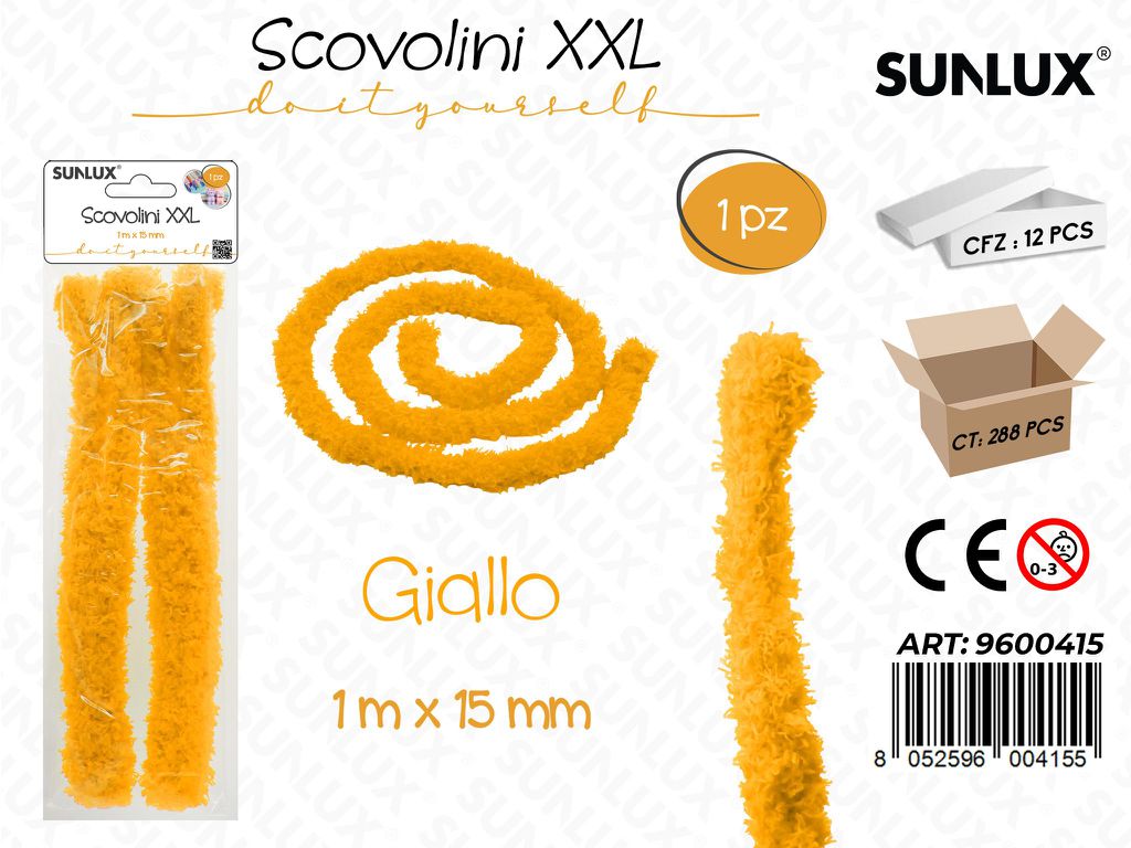 Sunlux Scovolini Xxl Giallo 1MT*15MM