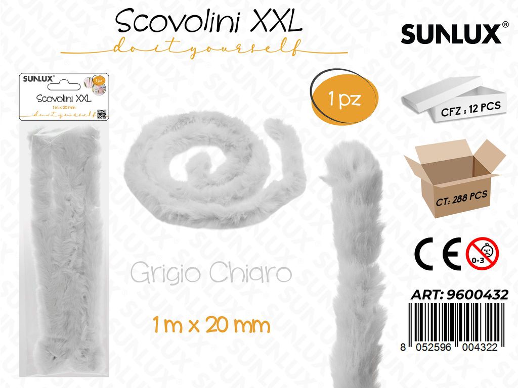 Sunlux Scovolini Xxl Grigio Ch. 1MT*20MM
