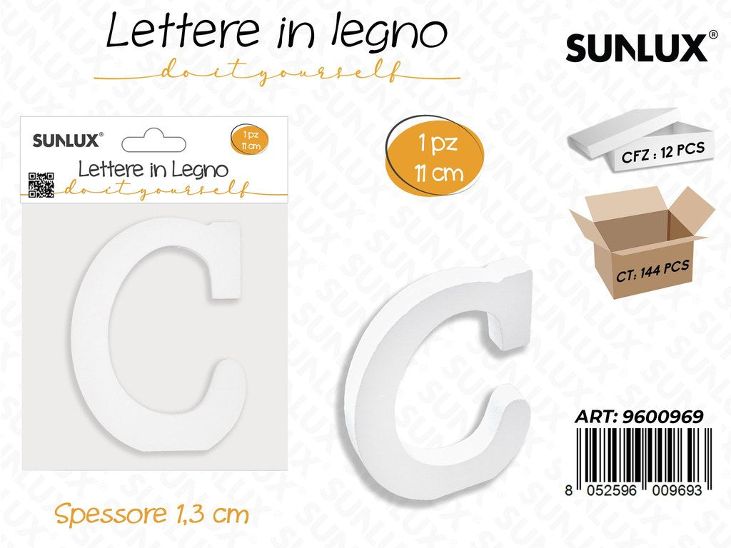 Sunlux Lettera c in Legno 11*1.3CM