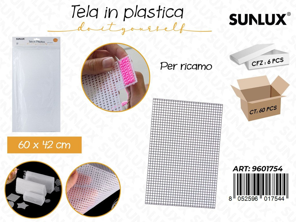 Sunlux Tela in Plast. per Ricamo 60*42CM
