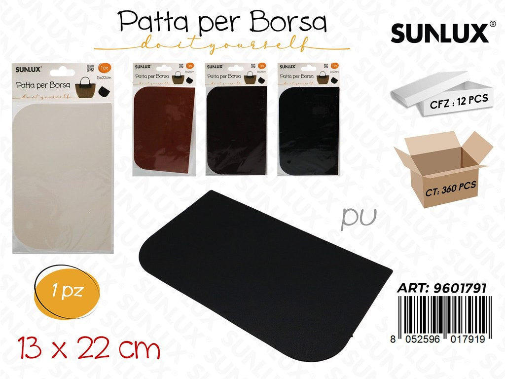 Sunlux Patta per Borsa Pu Col. Ass. 13*22CM