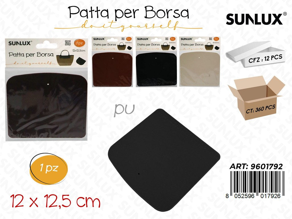 Sunlux Patta per Borsa Pu Col. Ass. 12*12.5CM