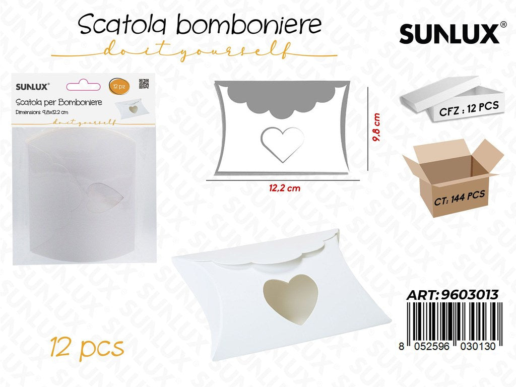 Sunlux Scatola Bomb. in Carta 12PCS 12.2*9.8CM