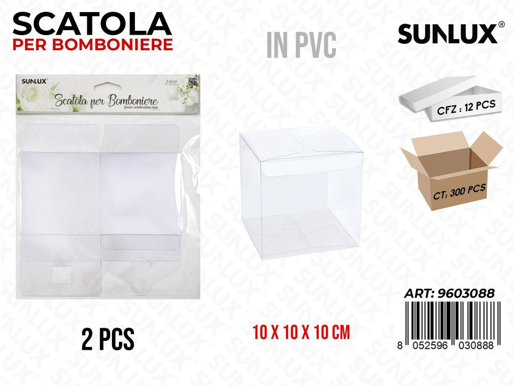 Sunlux Scatola Bomb. Pvc 2PCS 10*10*10CM