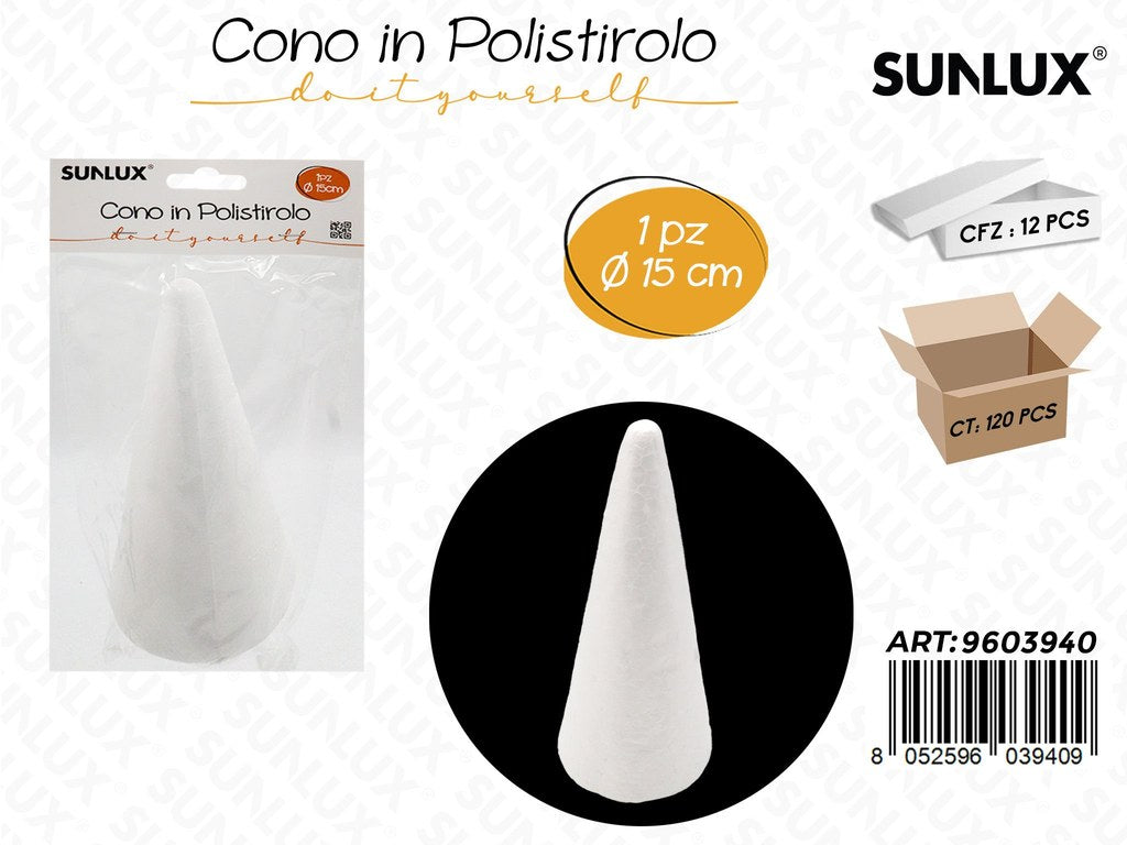 Sunlux Cono in Polistirolo 15CM