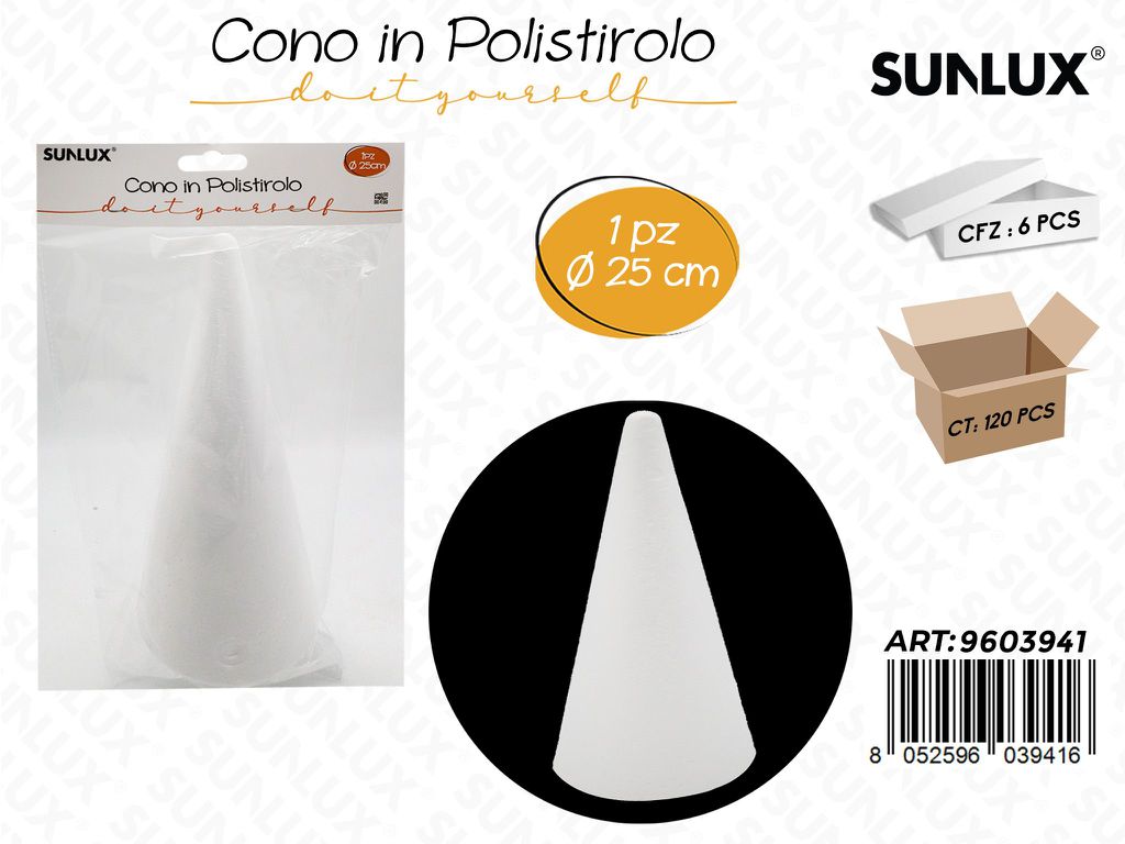 Sunlux Cono in Polistirolo 25CM