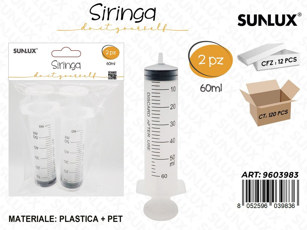 Sunlux Siringa Diy 60ML 2PCS