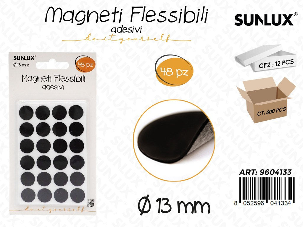 Sunlux Magneti Flessibili Adv 48PCS D.13MM