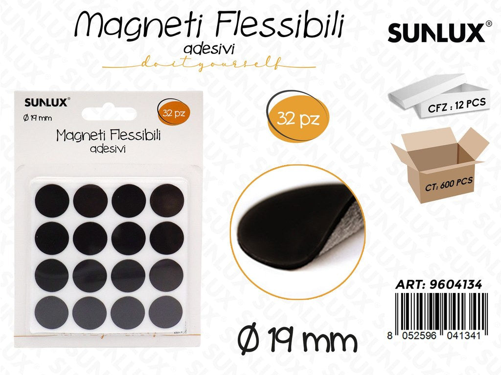 Sunlux Magneti Flessibili Adv 32PCS D.19MM