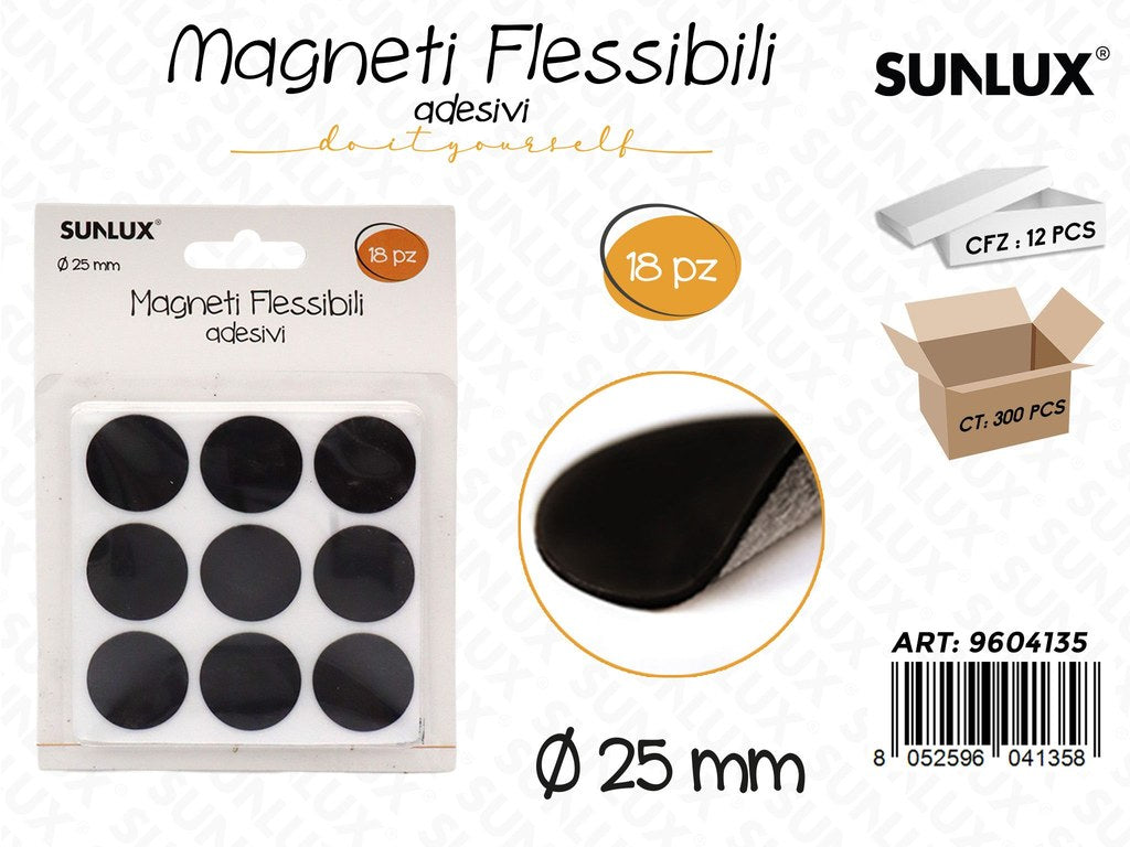 Sunlux Magneti Flessibili Adv 18PCS D.25MM