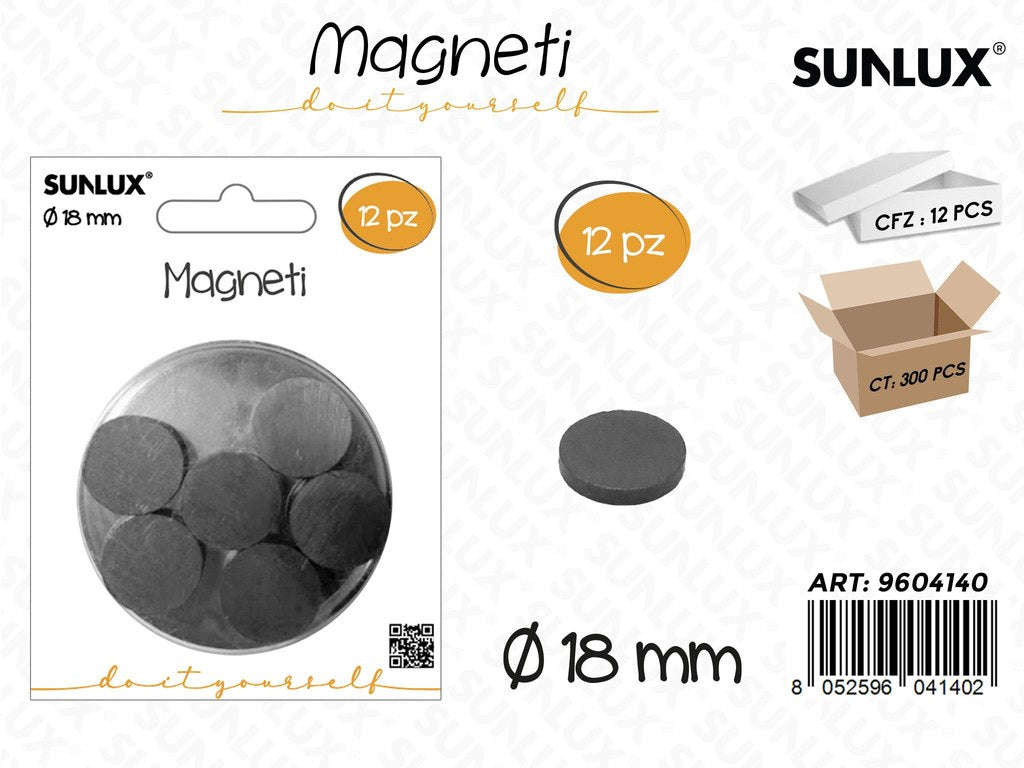 Sunlux Magneti 12PCS D.18MM