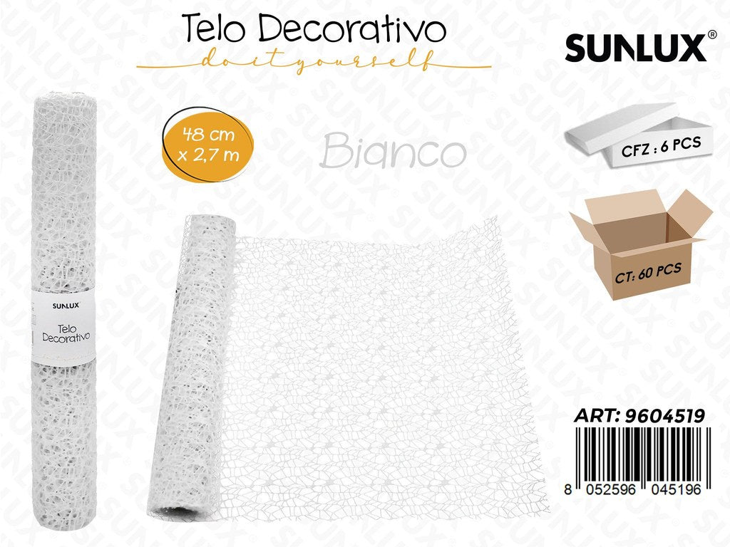 Sunlux Telo Decorativo Bianco 48CM*2.7MT