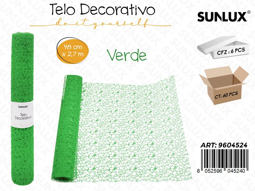 Sunlux Telo Decorativo Verde 48CM*2.7MT