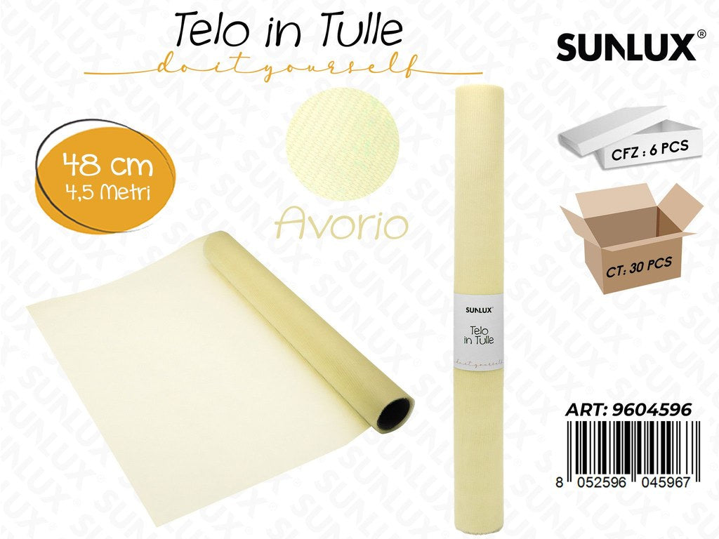 Sunlux Telo Tulle Avorio 48CM*4.5MT