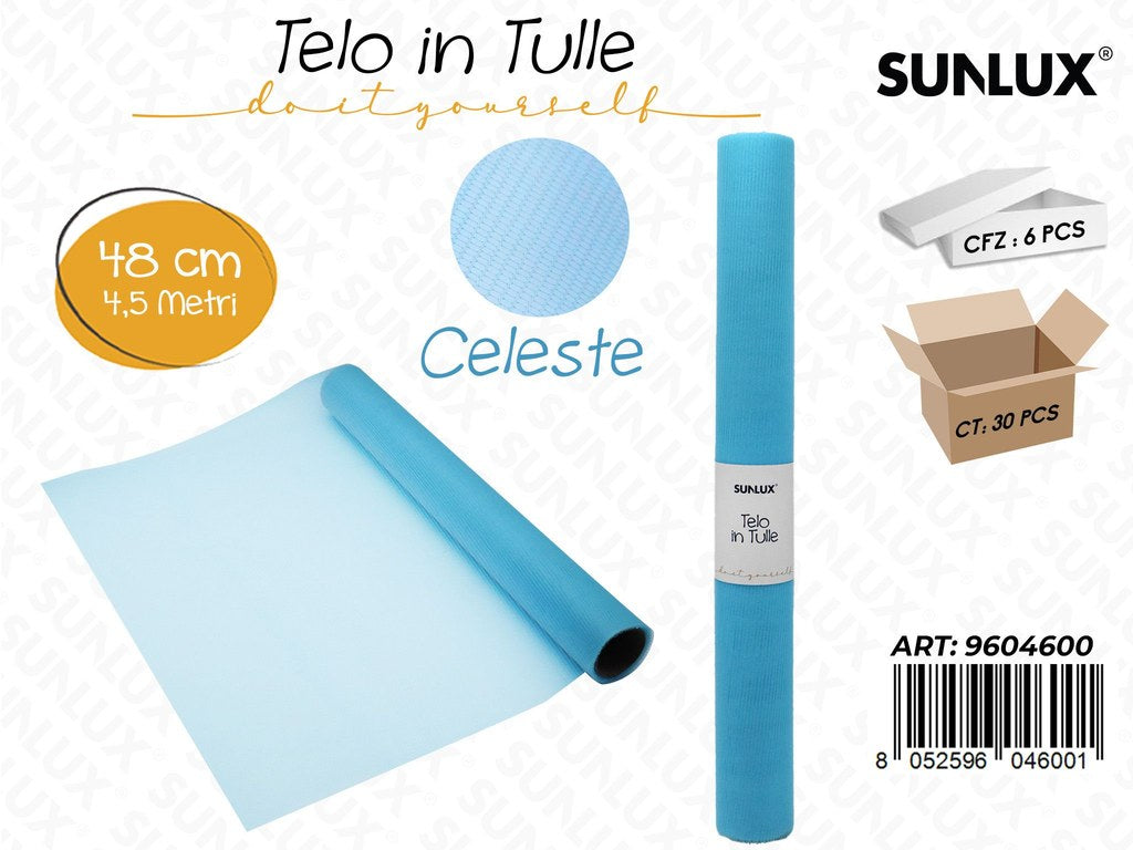 Sunlux Telo in Tulle Celeste 48CM*4.5MT