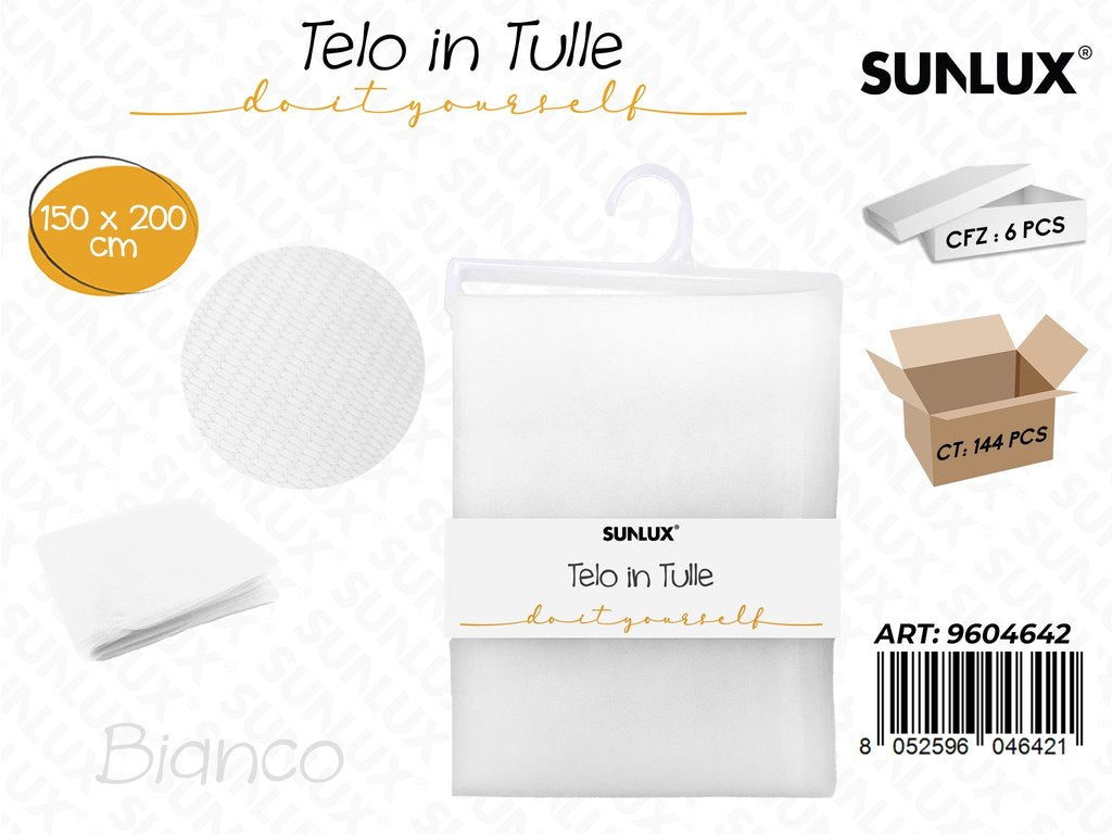 Sunlux Telo in Tulle Bianco 150*200CM