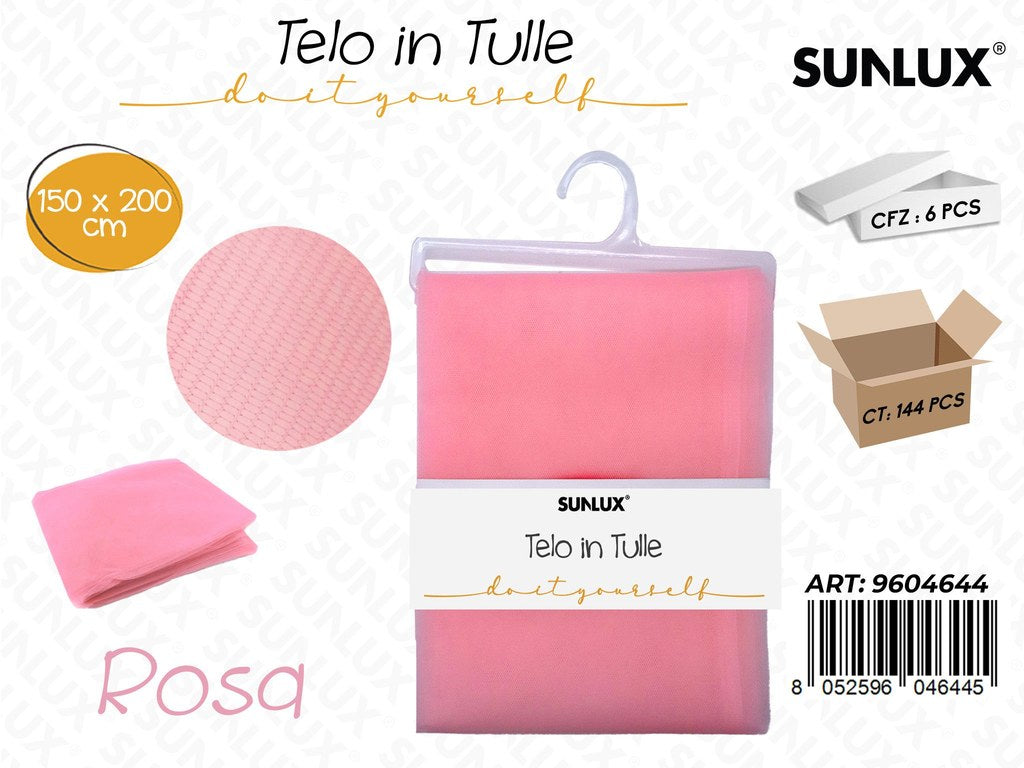 Sunlux Telo in Tulle Rosa 150*200CM