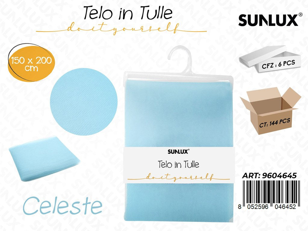 Sunlux Telo in Tulle Celeste 150*200CM