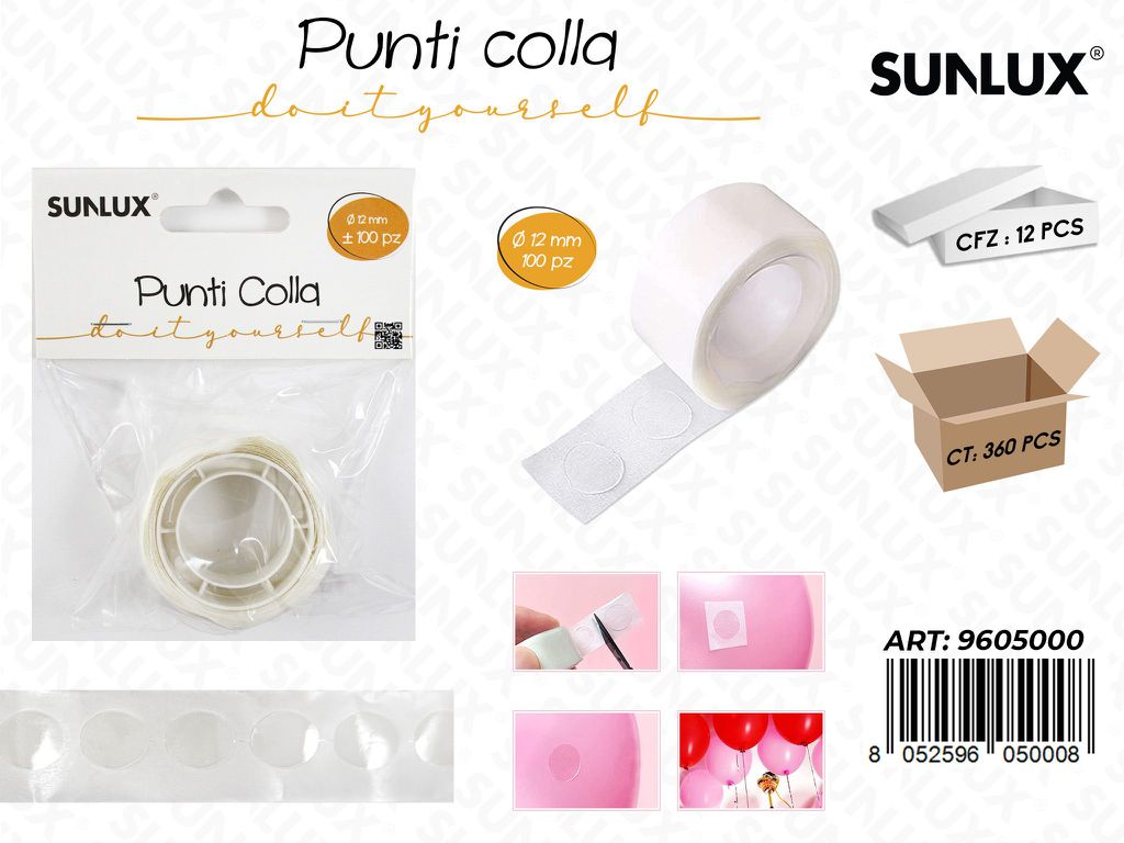 Sunlux Punti Colla 100PCS 12MM