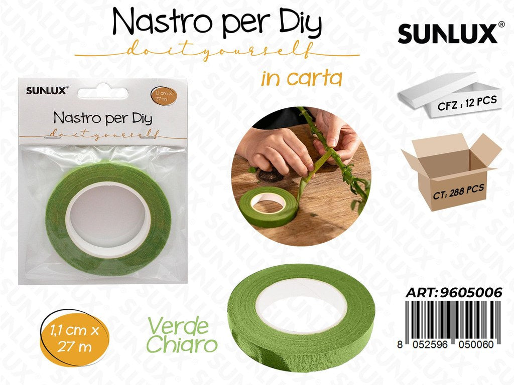 Sunlux Nastro Diy Verde CH.1.1CM*27MT