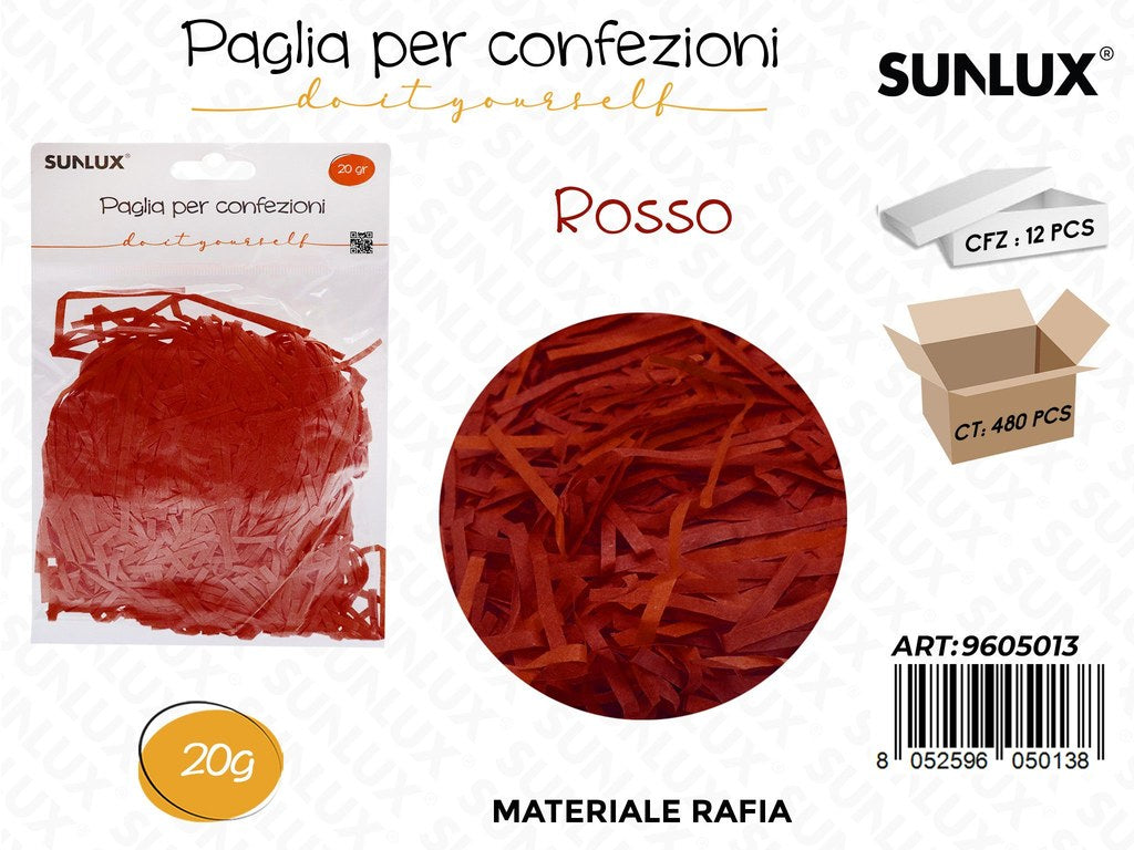Sunlux Paglia in Rafia Rosso 20G