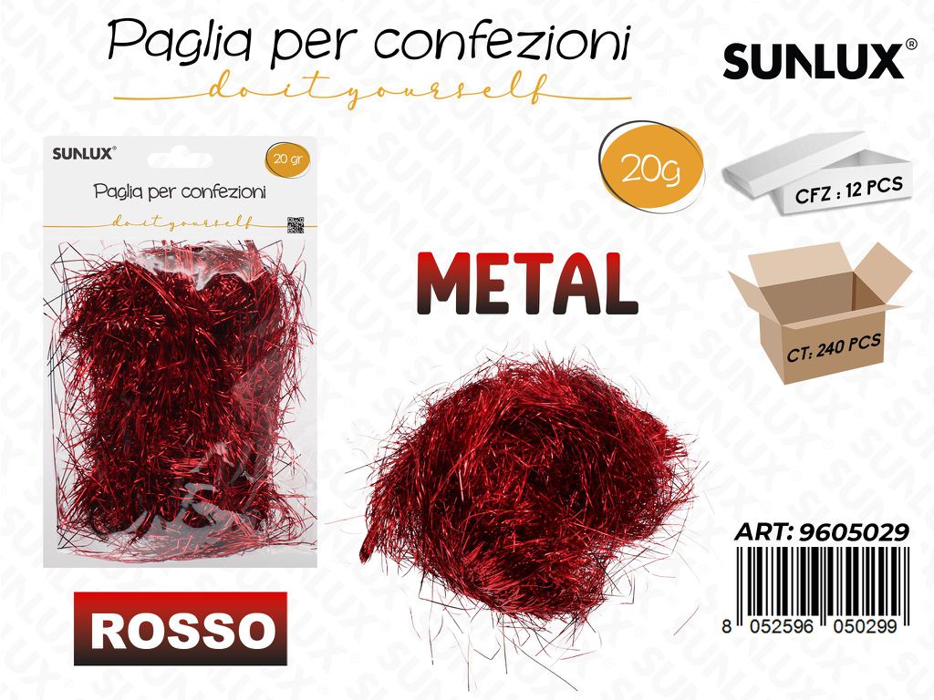Sunlux Paglia per Confezioni Rosso Metal 20GR