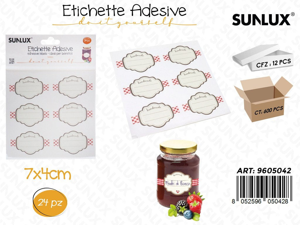 Sunlux Etichette Adv 24PCS 7*4CM