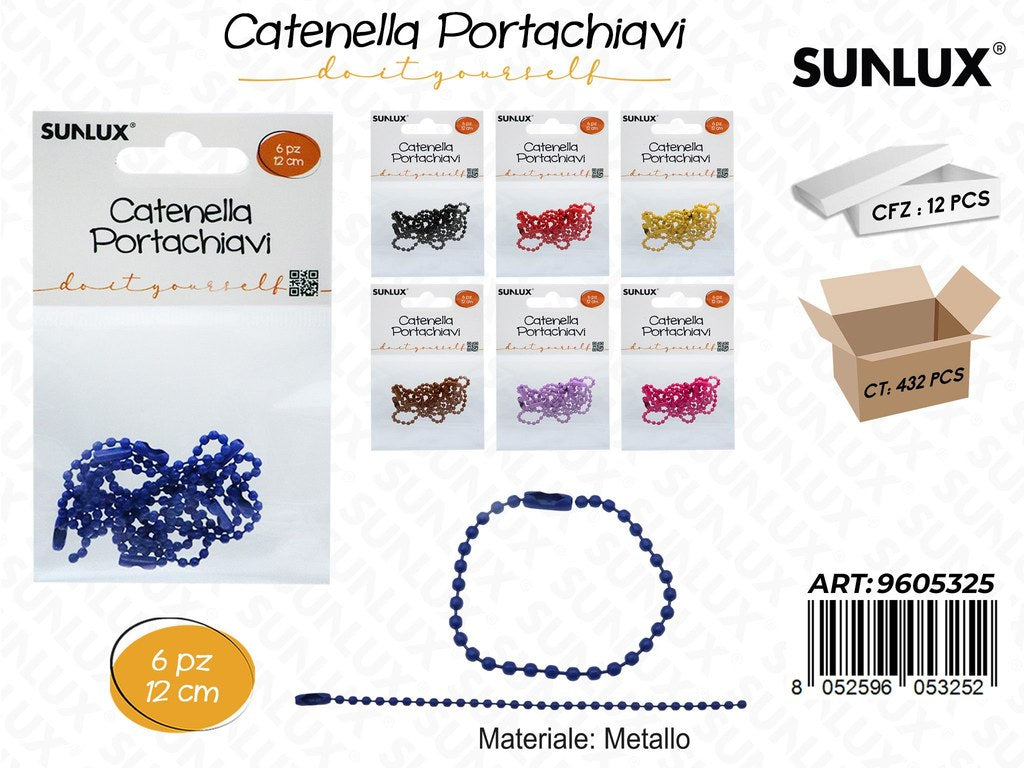 Sunlux Catenella Portachiavi 6PCS 12CM