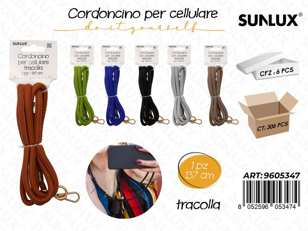Sunlux Cordoncino Cellulare Tracolla ASS.137CM
