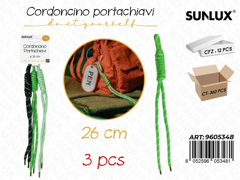 Sunlux Cordoncino Portachiavi 3PCS 26CM