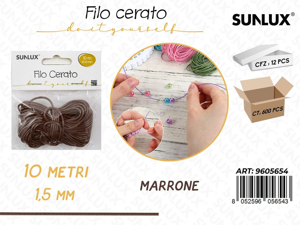 Sunlux Filo Cerato Marrone 1.5MM*10MT