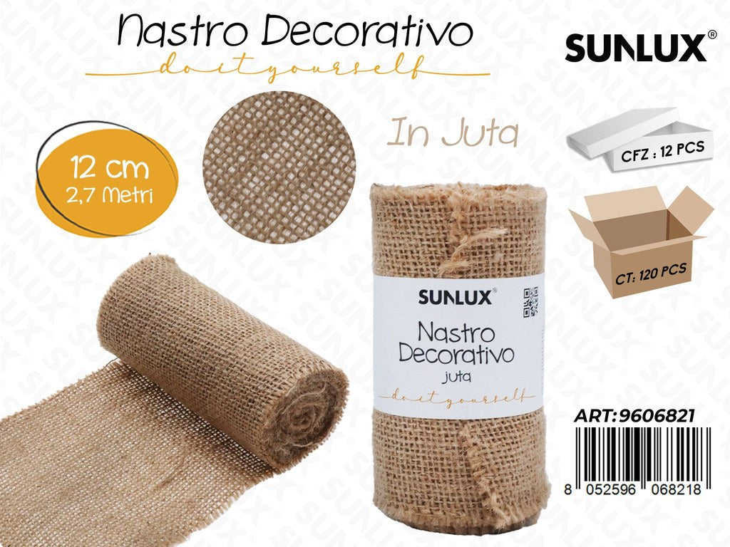 Sunlux Nastro Dec. Juta 12CM*2.7MT