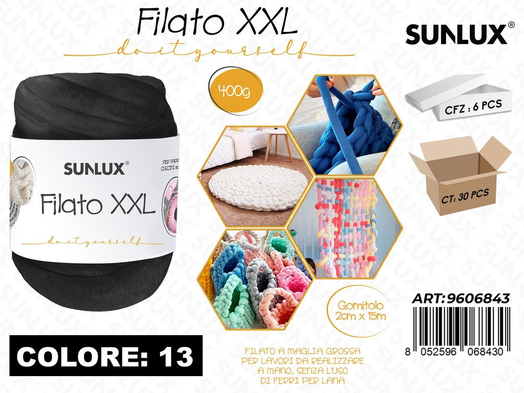 Sunlux Filato Xxl 13 Nero 400G 2CM*15MT