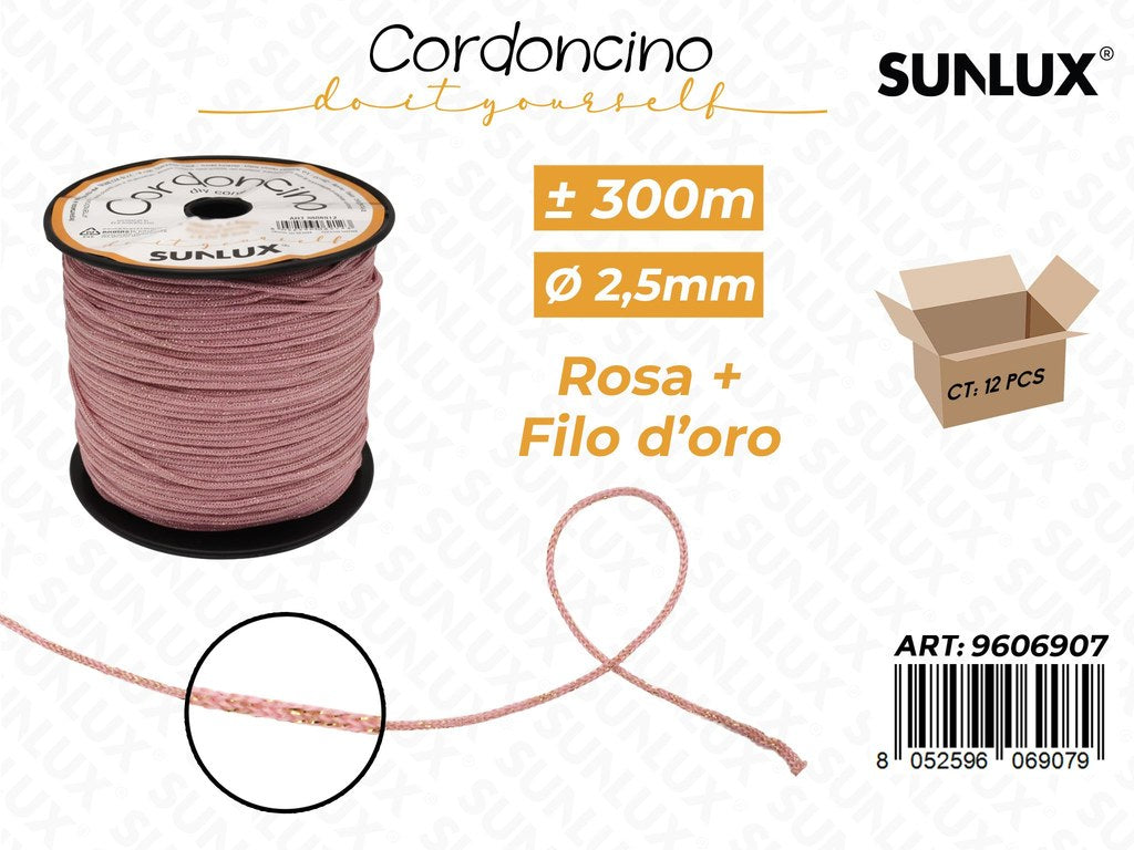 Sunlux Cordoncino Rosa 300MT*2.5MM