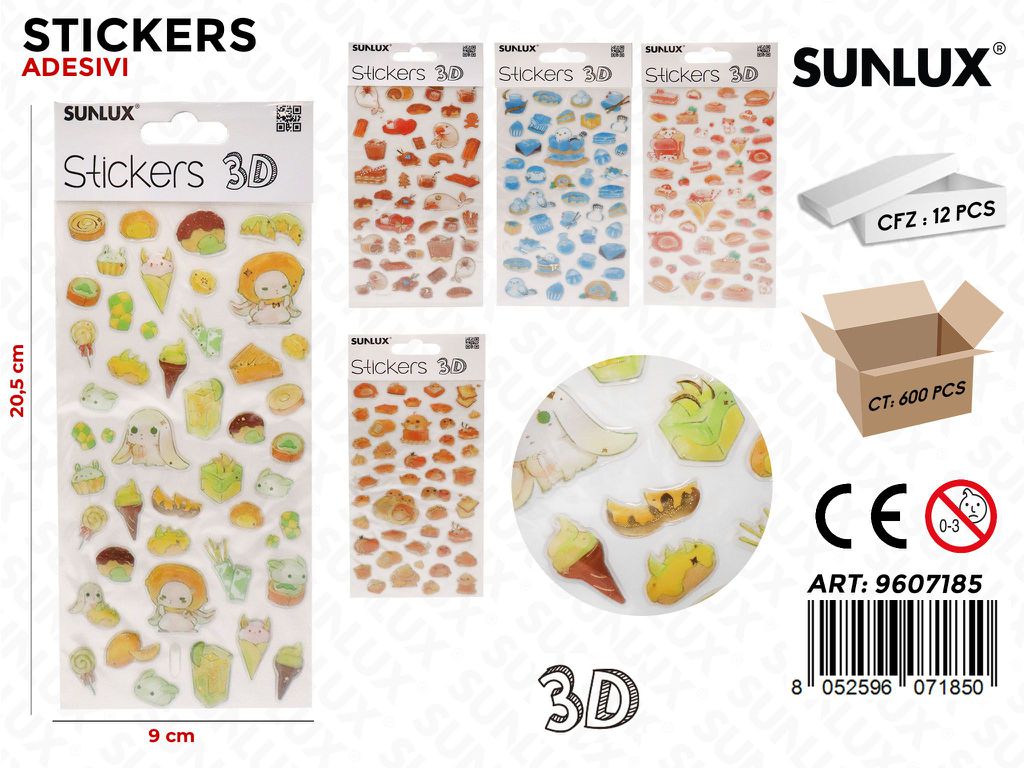 Sunlux Stickers Adv 3D Ass. 9*20.5CM