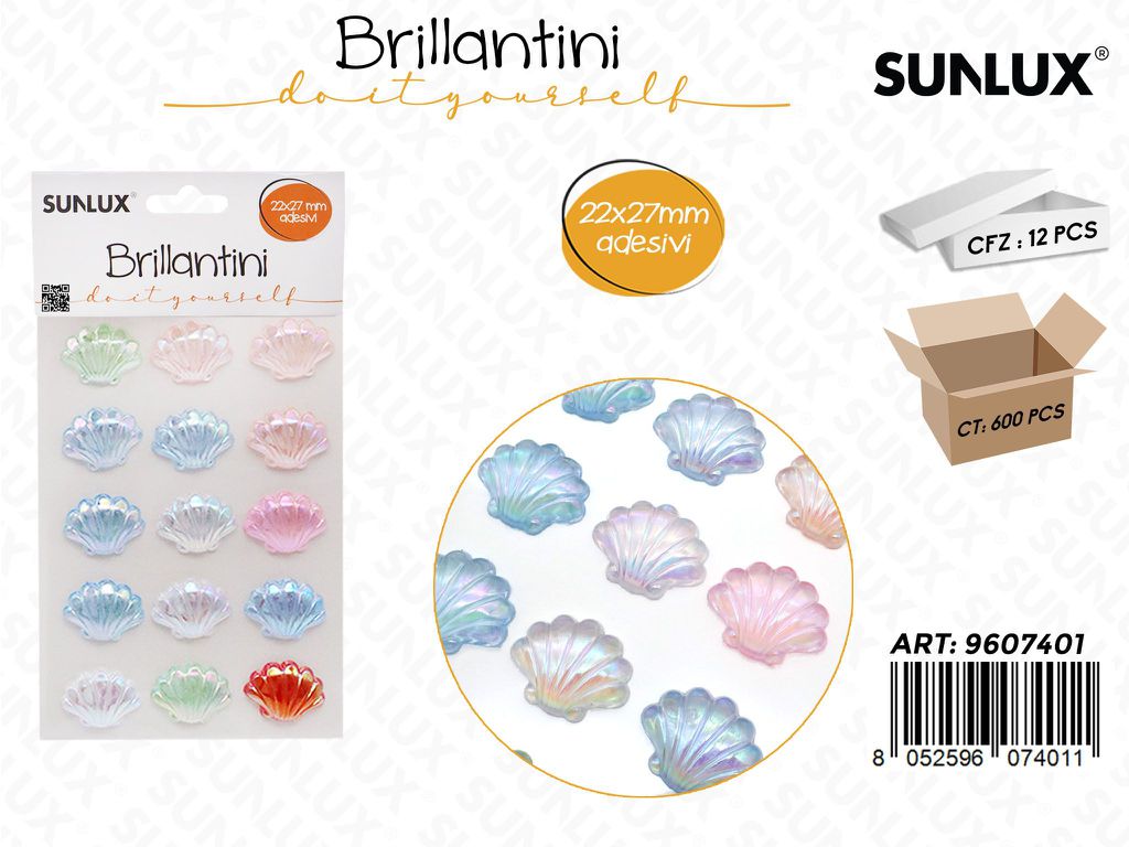 Sunlux Brillantini Adv Conchiglie Iridesc. 22*27MM