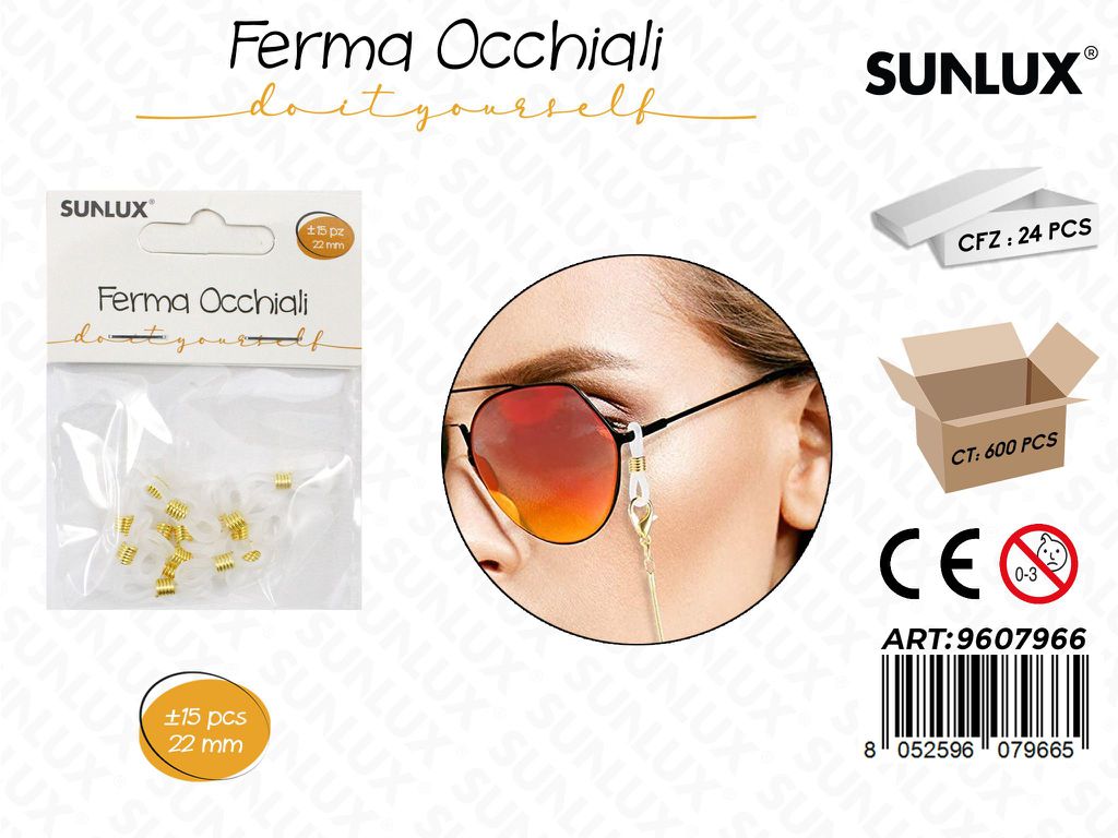 Sunlux Ferma Occhiali Oro 15PCS 22MM