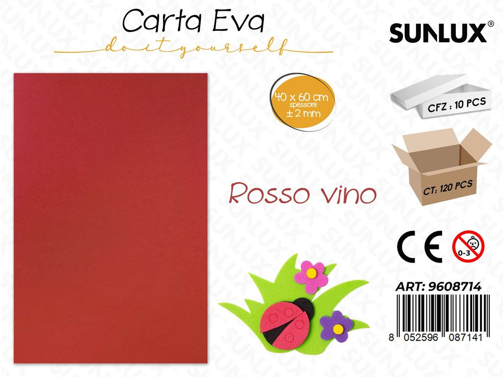 Sunlux Carta Eva Rosso Vino 40*60CM*2MM