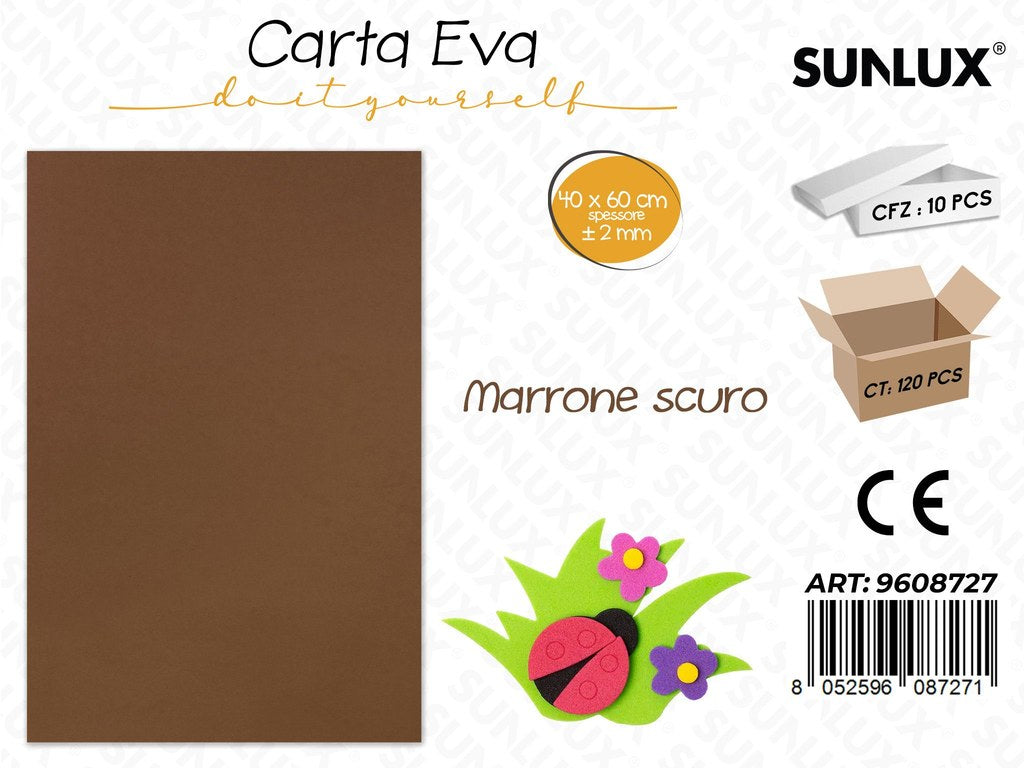 Sunlux Carta Eva Marrone Scuro 40*60CM*2MM