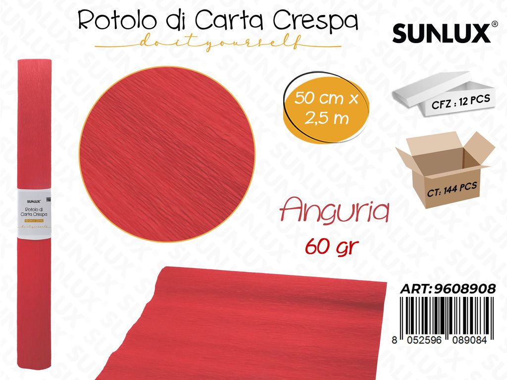 Sunlux Rot. Carta Crespa Anguria 60GR 50CM*2.5MT