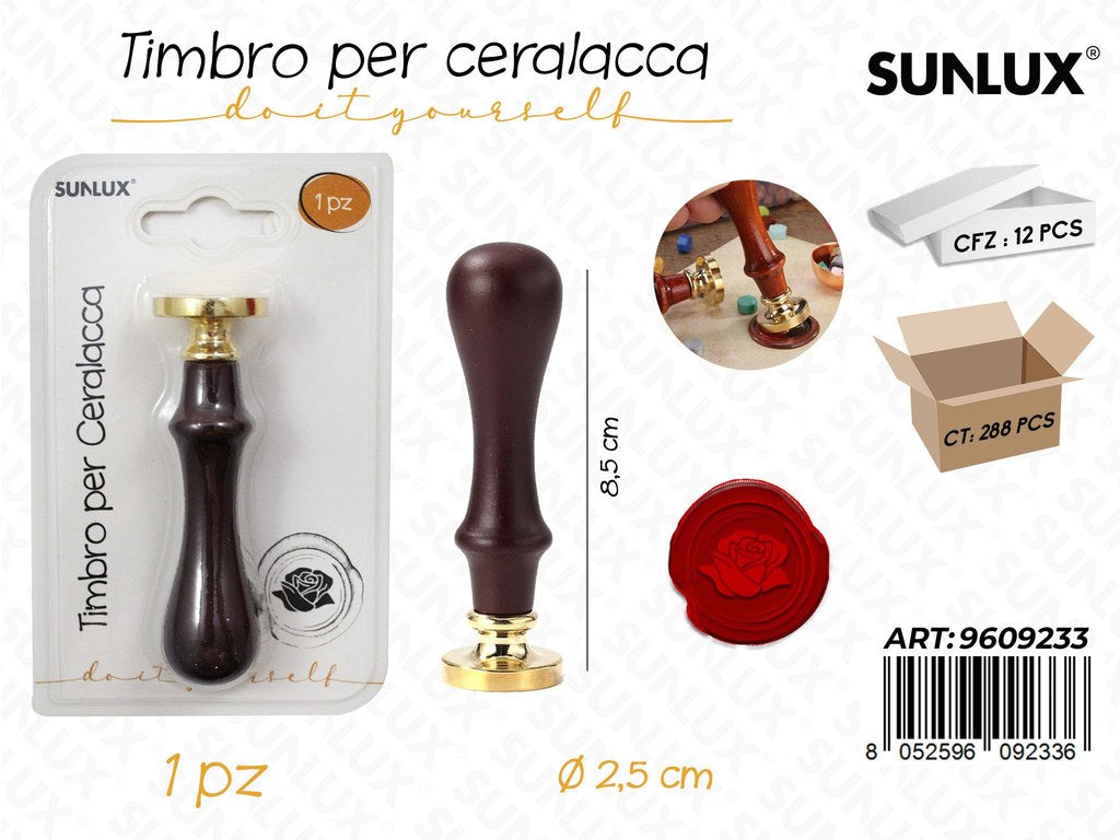 Sunlux Timbro per Ceralacca Rosa D.2.5*8.5CM